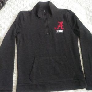 RARE PINK VS ALABAMA quarter zip sweatshirt